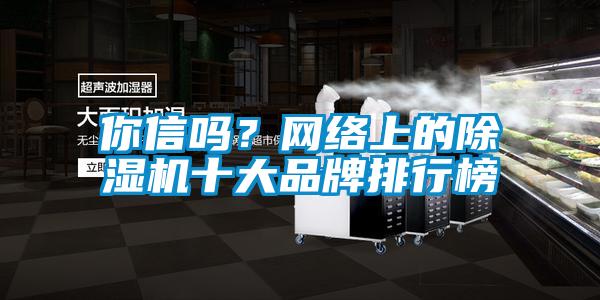 你信嗎？網(wǎng)絡(luò)上的除濕機(jī)十大品牌排行榜