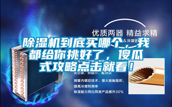除濕機到底買哪個，我都給你挑好了，傻瓜式攻略點擊就看！