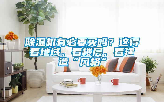 除濕機有必要買嗎？這得看地域、看樓層、看建造“風(fēng)格”