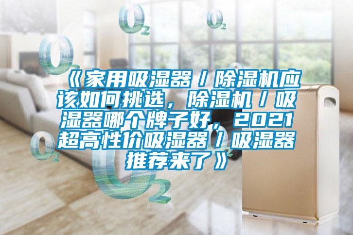《家用吸濕器／除濕機應該如何挑選，除濕機／吸濕器哪個牌子好，2021超高性價吸濕器／吸濕器推薦來了》