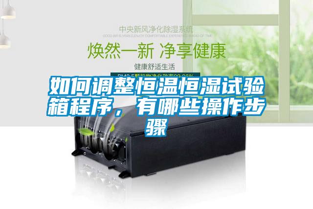 如何調(diào)整恒溫恒濕試驗箱程序，有哪些操作步驟