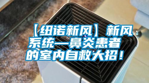 【紐諾新風】新風系統—鼻炎患者的室內自救大招！