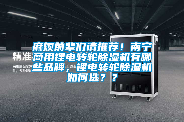 麻煩前輩們請(qǐng)推薦！南寧商用鋰電轉(zhuǎn)輪除濕機(jī)有哪些品牌，鋰電轉(zhuǎn)輪除濕機(jī)如何選？？