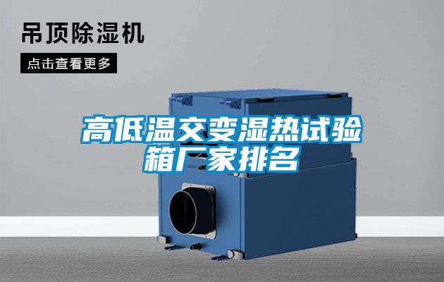 高低溫交變濕熱試驗(yàn)箱廠(chǎng)家排名